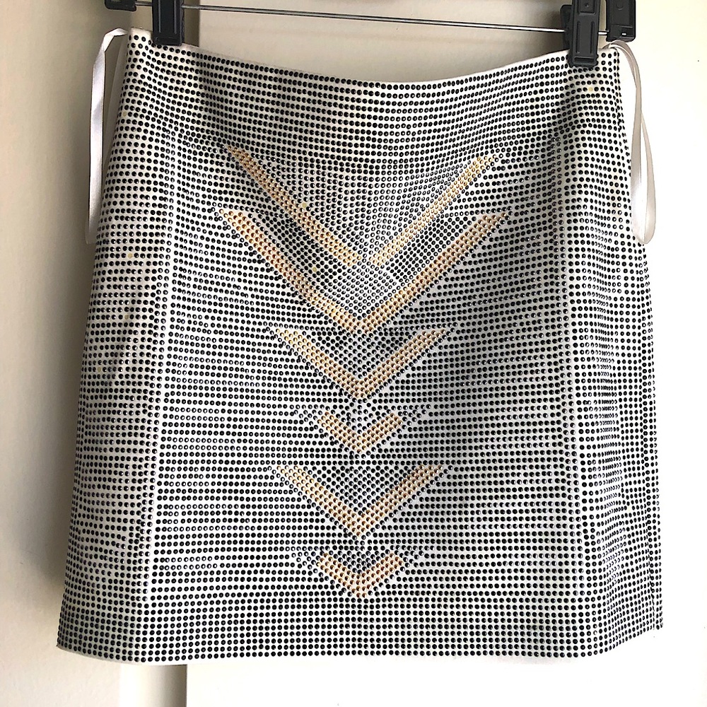 NWT White and metallic skirt